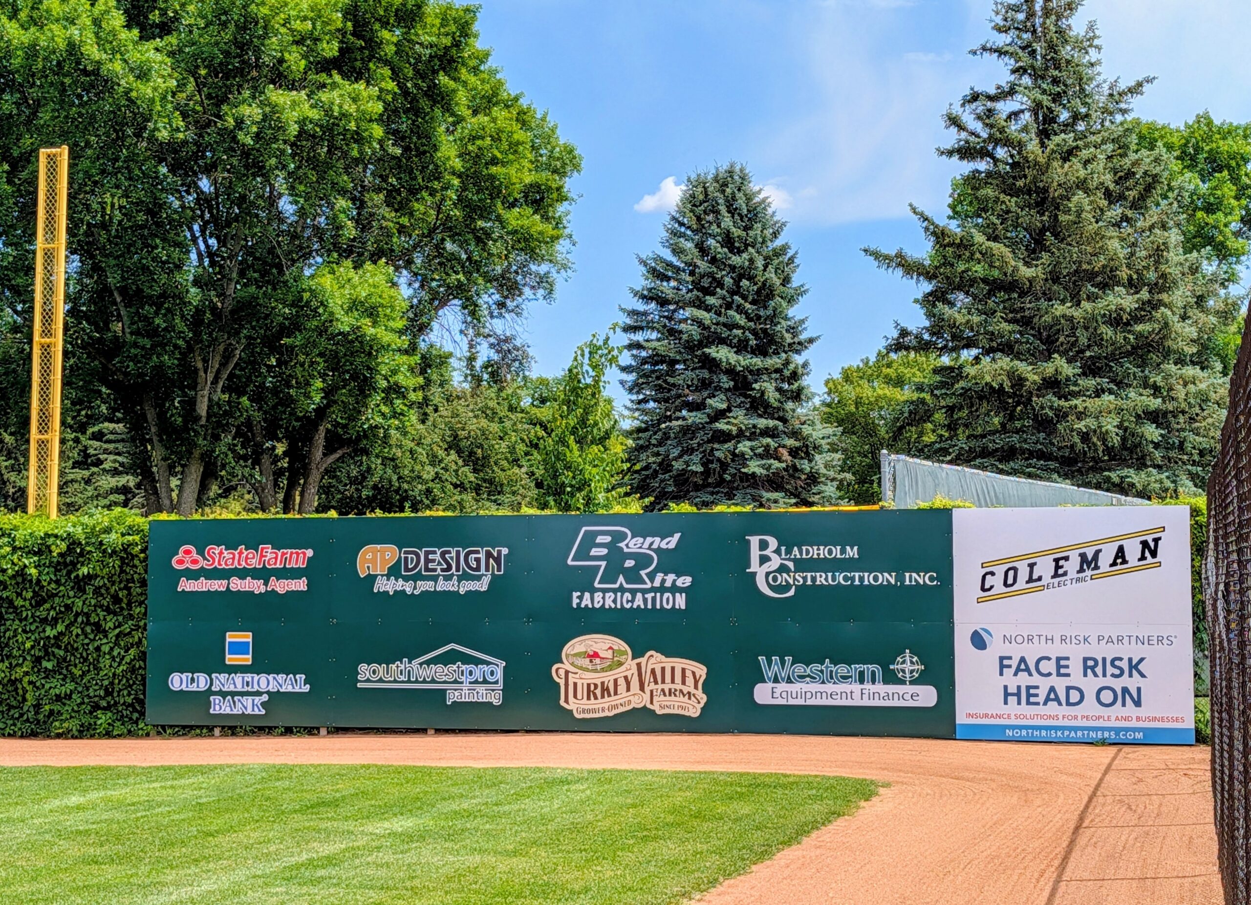 Metal Sign - Marshall A's Right Field Baseball Sponsors - Legion Field