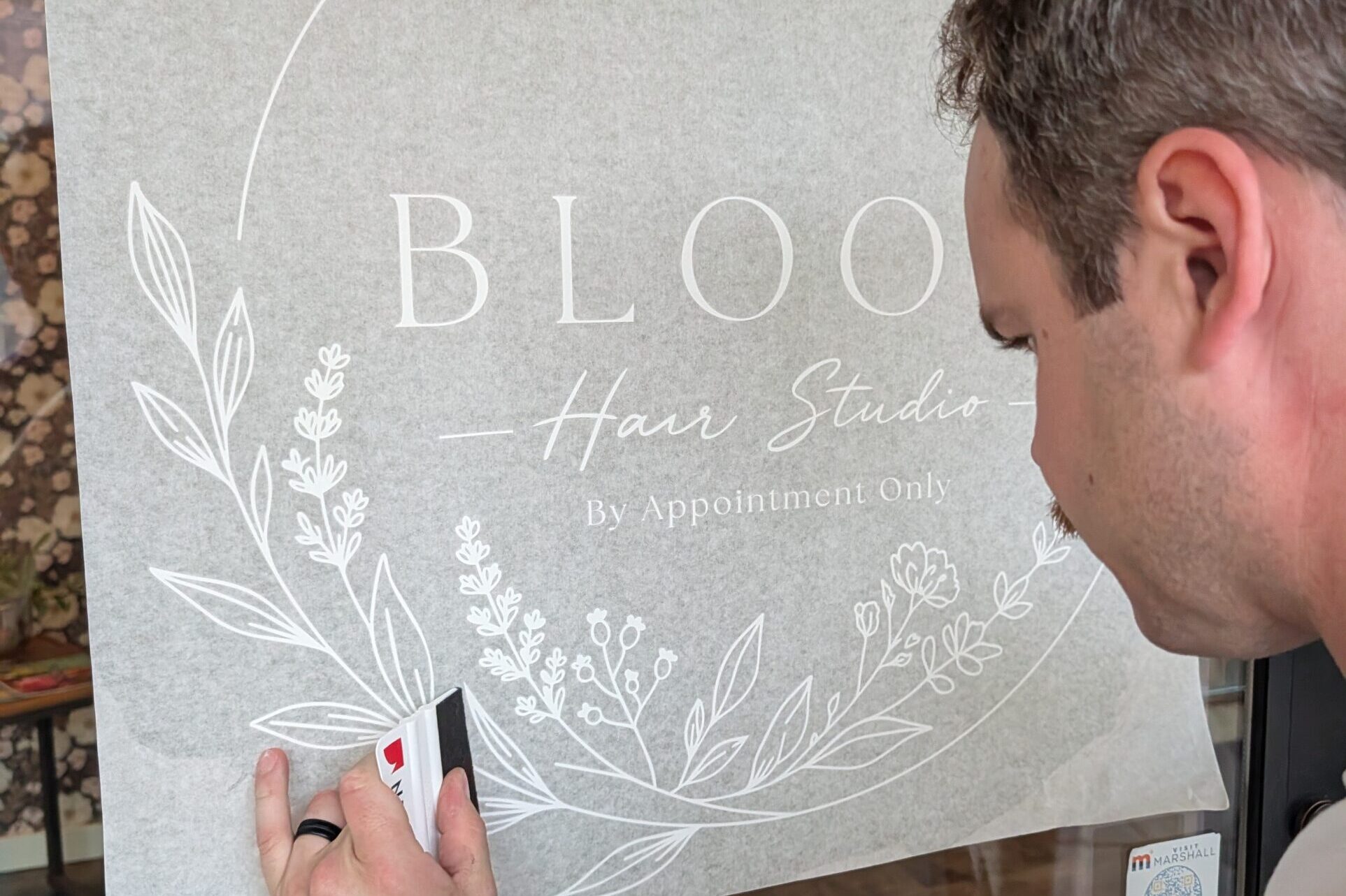 Window Cut Vinyl Business Hours - Bloom
