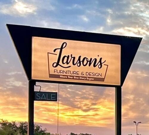 Larson's Furniture & Design - signs by AP Design